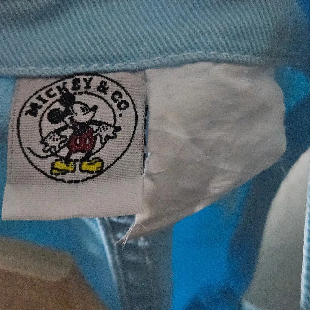 Vintage Disney Mickey & Co Minnie Mouse Blue Corduroy Jumper Dress